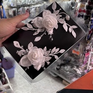 New duo of white roses and white leaves with chiffon July 29, 2023 Giangpkc SP2224063 Giang bridal a