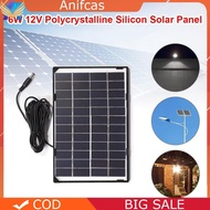 6W 12V DC5521 Camera Solar Panel Outdoor Home Surveillance Lighting Charger