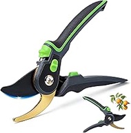 LEADSTAR Bypass Secateurs for Fresh Branches and Branches, 8.5 Inch Sharp Plant Shears Unlocking & A