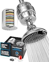 SparkPod Filter Shower Head - High-Pressure Water Filtration for Chlorine &amp; Harmful Substances (Reduces Eczema &amp; Dandruff) - Adjustable &amp; Easy-to-Install