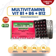 REVITAPLEX Multivitamins Vitamin B1 + Vitamin B6 +Vitamin B12 (100 Tablet)