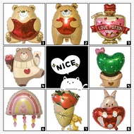Love Potion Heart Bear Cactus Rabbit Valentine's day Wedding party decoration aluminum foil balloon