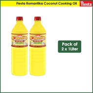 Fiesta Romantika Coconut Cooking Oil 1 Liter | Pack of 2 |  Cooking Oil | Coconut Cooking Oil for Cooking | Coconut Oil | Coconut | Mantika