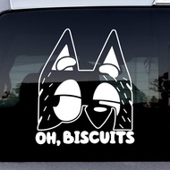 5pcs OH, Biscuits Car Decal Sticker for Truck Bumper Window Vehicles (6x7)