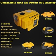 200W Power Inverter for Dewalt 20V Battery, DC 20V to AC 110-120V Battery Inverter, Battery Powered 