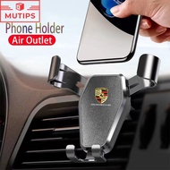 Porsche Car Air Vent Handphone Stand Auto Scaling GPS Phone Holder Grip For Macan Panamera Taycan Cayenne 911 718