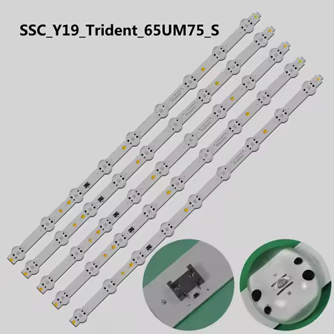 5Pcs/Set LED Backlight Strip 65UM7520 65UM671COSB 65UM7650 SSC_Y19_TRIDENT_65UM75_S 65UN8100PLB 65UM