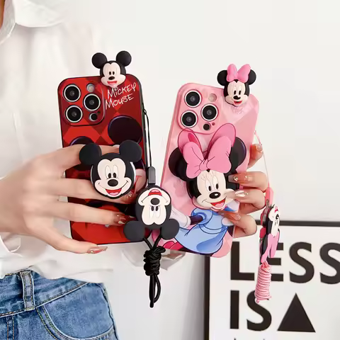 3D Minnie Mickey Phone Case For Xiaomi Mi 14 13 12 11 Lite 13T 12T 11T Pro 10i 10T 9 9T 8 6X 5X A1 A