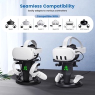 VR Headset Charging Dock for Meta Quest 3/Quest 3S/Quest 2, VR Charging Stand for Quest 3 Accessorie