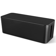 Cable Management Box Wire Storage Box Used to Hide the Power Strip Suitable for Home/Office (Black)