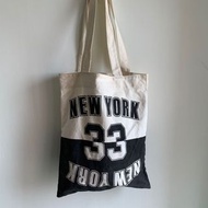 100%real NY New York I.T Puzzle bag Cloth Burlap Tote shoulder Bag 麻布 布 袋 手袋 手挽袋