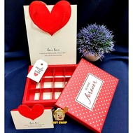 Forever heart-shaped 12-cell chocolate box + HIGH QUALITY bag, chocolate gift Piece, meaningful gift