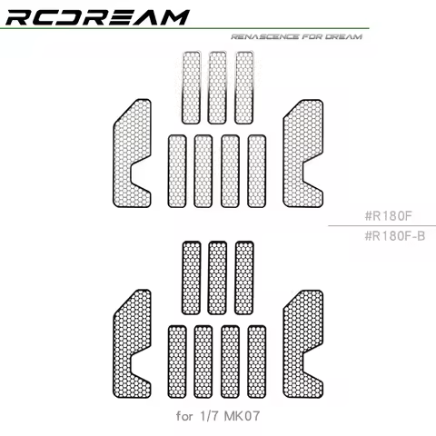 RCDream 1/7 Air Intake Grilles Radiator Grid Decorative Sheets for Croboll RC JK07 MK07 Bonnet Hood 