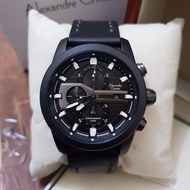 Alexandre Christie Original AC6270 Jam Tangan Pria Kulit Full Black