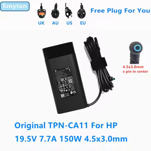 Original AC Adapter Charger For HP 19.5V 7.7A 150W 4.5×3.0mm TPN-CA11 M85394-001 L48757-001 917649-8