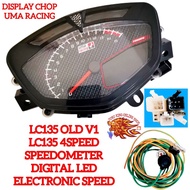 ♞YAMAHA LC135 V1 OLDLC-4S SPEED 1ST DIGITAL LED RACING SPEEDOMETER ASSY SPEEDO METER ELECTRONIC SPEED DISPLAY CHOP UMA♘