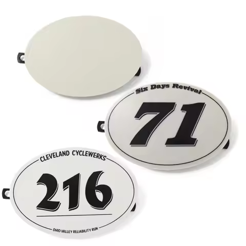 3X Retro Motorcycle Modified Climbing Number Plate Decorative Number Plate Digital Number Plate