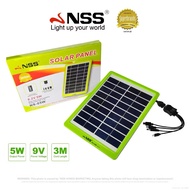 NSS Waterproof 9V 5W 8W Solar Panel With Multi-Head USB Charger Durable 3M Cord Functional Solar