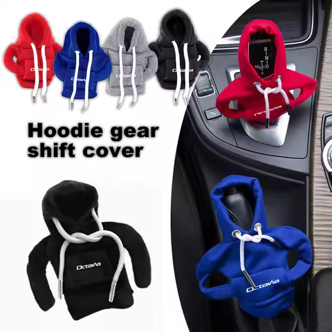 Car Manual Handle Gear Sweatshirt Change Lever Cover Interior Decor For Skoda Octavia 2 3 MK2 MK1 2 
