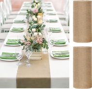 Width 30cm Natural Jute Hessian Burlap Cloth Craft Wedding Party Table Runner Rustic Table Decoratio