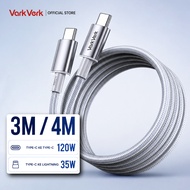 VarkVerk (C04) / 3m 4m/ Long version of aluminum alloy braided data cable 4m meter3m, TYPE C to TYPE