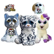 Feisty Pets funny face changing soft toys for children snow leopard stuffed plush unicorn angry anim