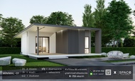 แบบบ้านชั้นเดี่ยว  2 ห้องนอน 1 ห้องน้ำ  MINIMAL -01          ( ราคาก่อสร้างโดยประมาณ 6 แสน - 7.5 แสน