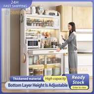Ready Stock！Kabinet Cabinet Apply To Microwave Oven Oven Sideboard Cabinet Side Storage Cupboard Kab