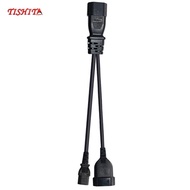 [Bilibili1] IEC320 C14 To IEC320 C13 + Euro Y Power Cable Splitter Cable Adapter Cable For PC Monito