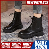 Dr. Martens Boots For Women All-Match Hight Increasing Martin Boots Korean Fashion Rhubarb Boots For Women Platform Tooling Work Waterproof Locomotive Rubber Couple Lace Up High Top Leather Shoes Yellow boots for women ukay ukay sale