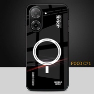 HP Glitter Glass Phone Case For POCO C71 - POCO C71 Phone Case - K70