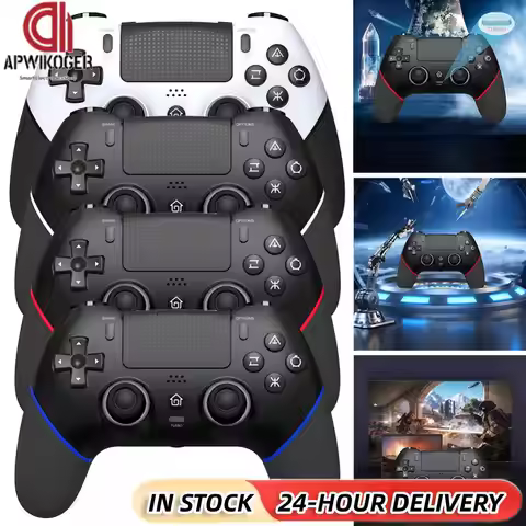 Wireless Controller 6 Axis Gyro Bluetooth-Compatible Console Controller Turbo Hall Effect Joystick f