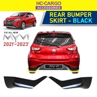 Perodua Myvi G3 2023 - 2026 Rear Skirt Gear Up New Facelift Bumper Body Kit -  - Black