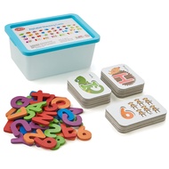LiKee Alphabet Flash Cards Wooden Letter Puzzle ABC Sight Words Matching Games Counting Board Presch