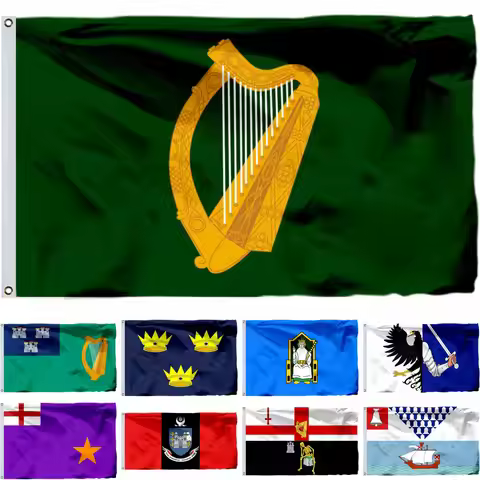 Ireland Leinster Flag Ulster Belfast 21x14cm 3X5FT Londonderry and Drogheda 90X150CM Dublin Banner C