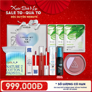 KHÁC Túi Quà Tặng 999K: 3 Son Fullsize + 1 Má Hồng 3CE + 1 Xịt Khóa Nền Maybelline + 1 Bông Tẩy Tran