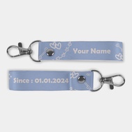FAMSY Couple Series Keychain Lanyard Gift for Valentine's Day (With Name Customisation)