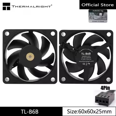 Thermalright TL-B6b chassis cooling fan, 60x60x25mm/3200rpm low noise and high-performance computer 