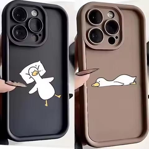 Cute Lying Flat Duck Case for Xiaomi Redmi Note 13 Pro 5G 12 4G 8 9 11 10 13 Pro Plus 12S 10S 11S 9S
