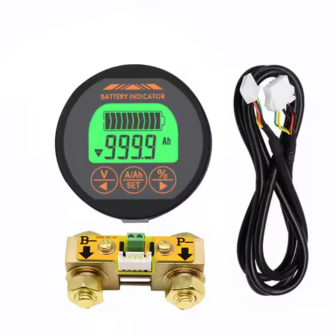 DC 8-80V 50A 100A 350A TR16 Battery Tester Coulomb Counter Meter Battery Capacity Indicator Ammeter 