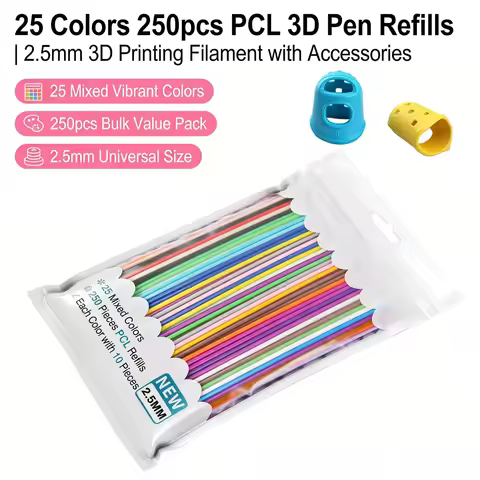 160/250/300Pcs 32 Colors 3D Pen Filament Refills Compatible with 3Doodler Start+ 2.5mm 3D Printer Do