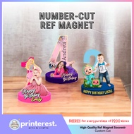 PRINTEREST Personalized Number Cut Ref Magnet - Christening & Birthday Party Favor Giveaways