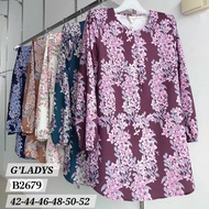 B2679 BLOUSE G'LADYS SIGNATURE BERCORAK MUSLIMAH FASHION