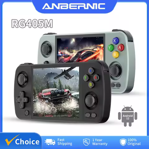 ANBERNIC RG405M Metal Handheld Game Console 4" IPS Screen Android T618 Wifi Bluetooth Portable Video