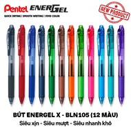 Pentel Energel X 0.5mm Pen 12 color fast drying super smooth 100% genuine