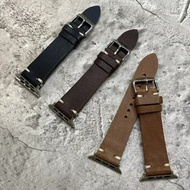 Apple Watch/Ultra 全系列適用 手工縫線 單層意大利牛皮錶帶
