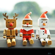 Kaki Goyang Lelaki Kayu Kecil Hiasan Penyembuhan Kereta Kreatif Siri Krismas Kaki Goyang Comel Hiasa