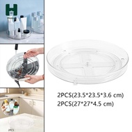 Homyl 2Pcs Lazy Turntable Organizer Makeup Organizer for Tabletop Cupboard Pantry