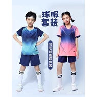 🚓Summer Children's Badminton Training Clothes Girls' Sports Suit Boys Primary School Students Ping-Pong Net Jersey Compe
