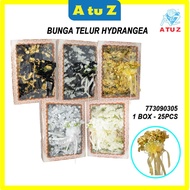 ATUZ 25pcs Bunga Telur Pahar Hydrangea Metallic Colour KENDURI KAHWIN DOORGIFT MURAH / BUNGA TELUR /